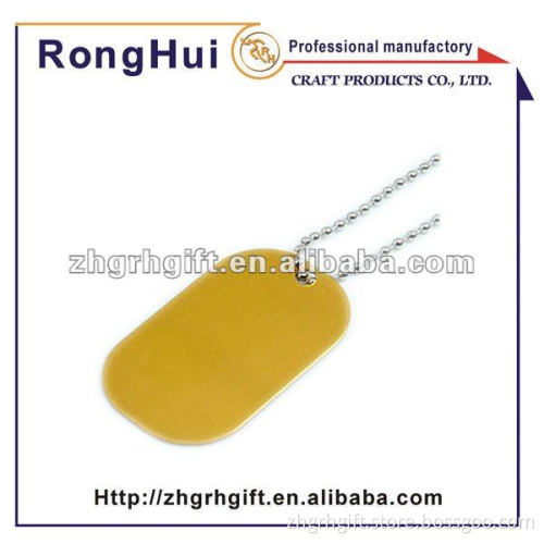 aluminum blank dog tag ,dog tag with ballchain
